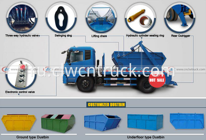 swing arm garbage truck